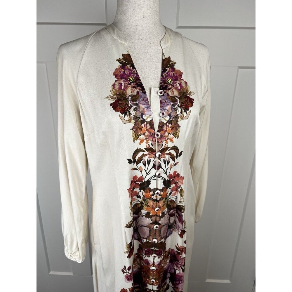 Soft Surroundings Paulette Maxi Dress Long Sleeve Floral Button Front Boho PS - Picture 10 of 12